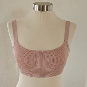 Zara Ribbed Blush Bralette